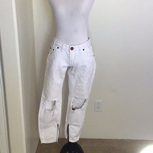 One teaspoon white denim distressed